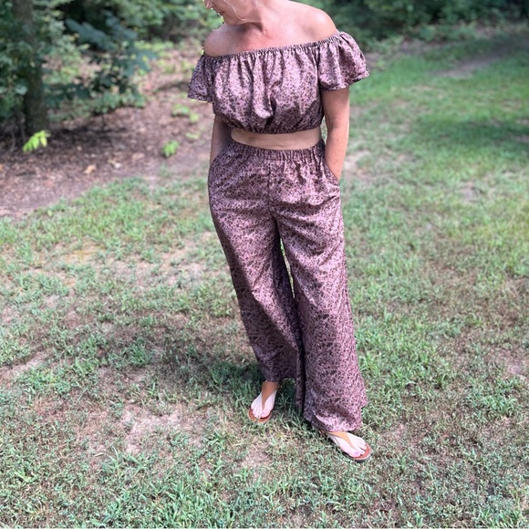 Hand Crafted Pants - Two piece set Vintage Fabric S/M